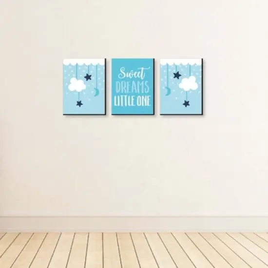 Big Dot of Happiness Baby Boy - Blue Nursery Wall Art and Kids Room Decorations - Gift Ideas - 7.5 x 10 inches - Set of 3 Prints image {2}