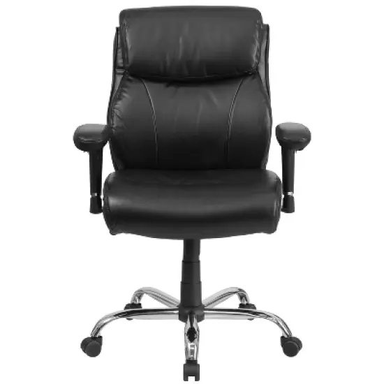 Flash Furniture HERCULES Series Big & Tall 400 lb. Rated Swivel Ergonomic Task Office Chair with Clean Line Stitching and Adjustable Arms image {8}