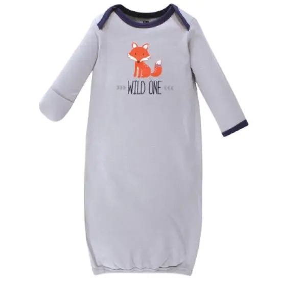 Hudson Baby Boy Cotton Gowns, Wild One, Preemie/Newborn image {4}