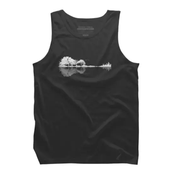 Men's Design By Humans Nature Guitar By Maryedenoa Tank Top image {5}