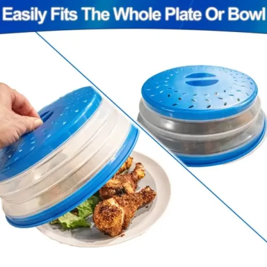 5 Star Super Deals Microwave Splatter Guard Cover - Large - Collapsible Lid for Food Protection and Easy Storage - BPA-Free, Dishwasher Safe image {5}