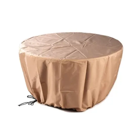 Oakland Living 5pc Aluminum Outdoor Patio Fire Pit Dining with 34" Round Fire Table Copper/Beige image {14}