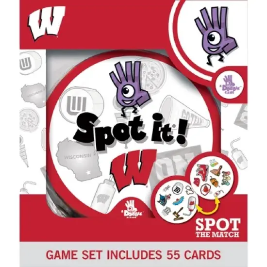 MasterPieces Officially Licensed NCAA Wisconsin Badgers Spot It Game for Kids and Adults image {1}