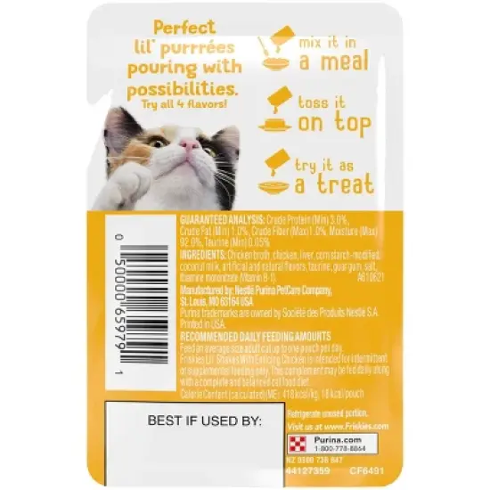 Friskies Lil' Shakes Chicken Wet Cat Food - 1.55oz image {2}