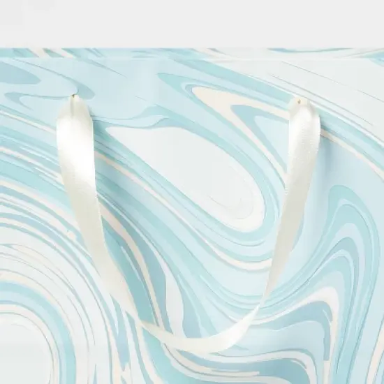 Marble Pattern Light Blue Large Gift Bag - Spritz&trade; image {2}