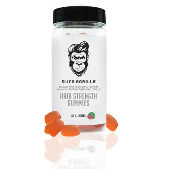 Slick Gorilla Hair Strength Gummies (60 Gummies) Biotin, Vitamins, & Minerals Gummy for Healthy Hair Growth image {3}