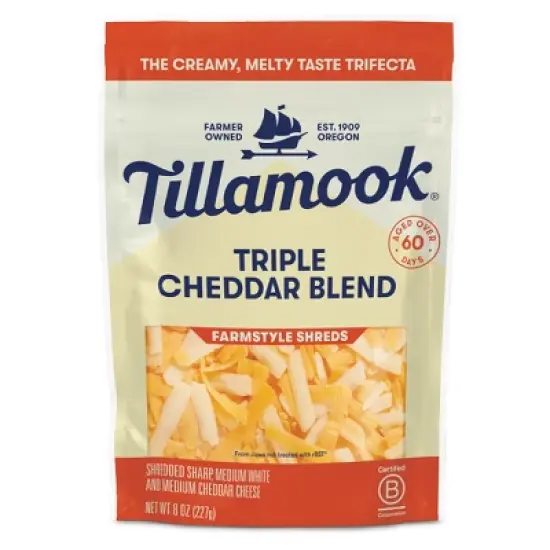 Tillamook Farmstyle Triple Cheddar Shredded Cheese - 8oz image {9}