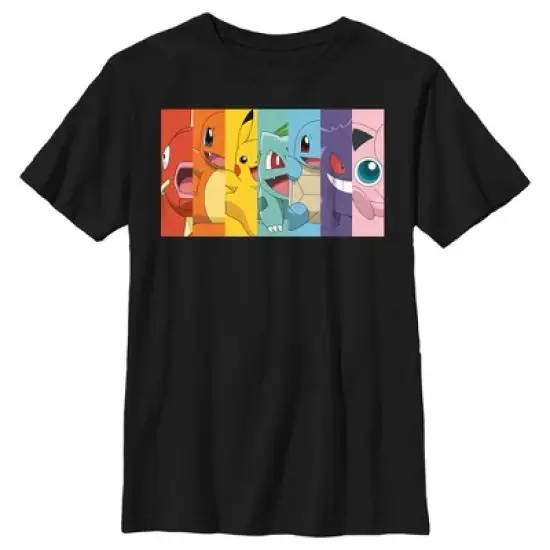 Boy's Pokemon Character Box-up Rainbow T-Shirt image {4}