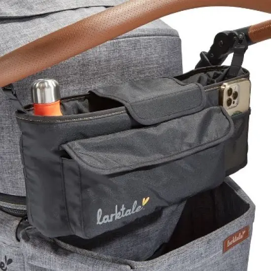 Larktale sprout Single-to-Double Stroller/Wagon - Expandable and Foldable Stroller Wagon with Canopy, Storage, and Accessories - Nightcliff Stone image {2}