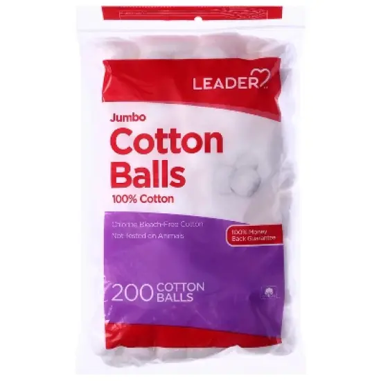 Leader Cotton Balls Jumbo 200 ct image {9}