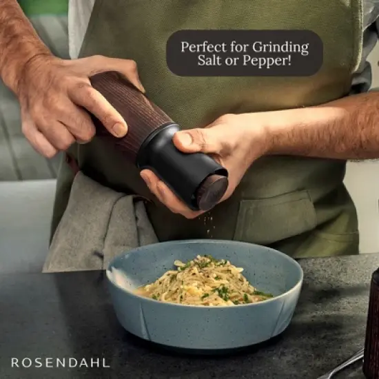 Rosendahl R&Aring; Multipurpose Grinder - Classic Black 7.9 in. Height with Ceramic Grinding Top, Nordic Inspired for Salt & Pepper, Multi-Function Grinder image {3}