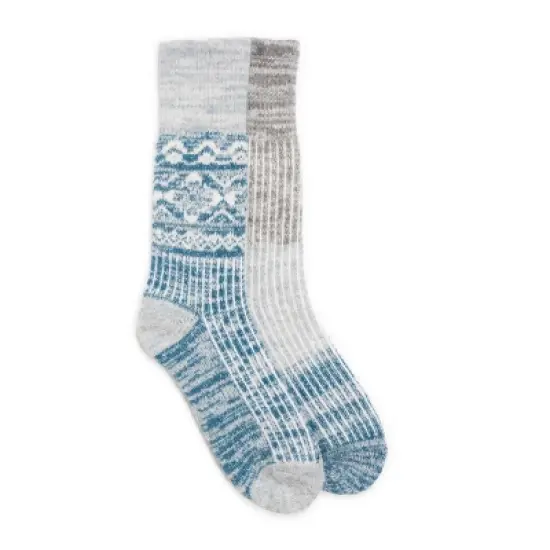 MUK LUKS Women's 2 Pair Pack Wool Lodge Socks image {1}