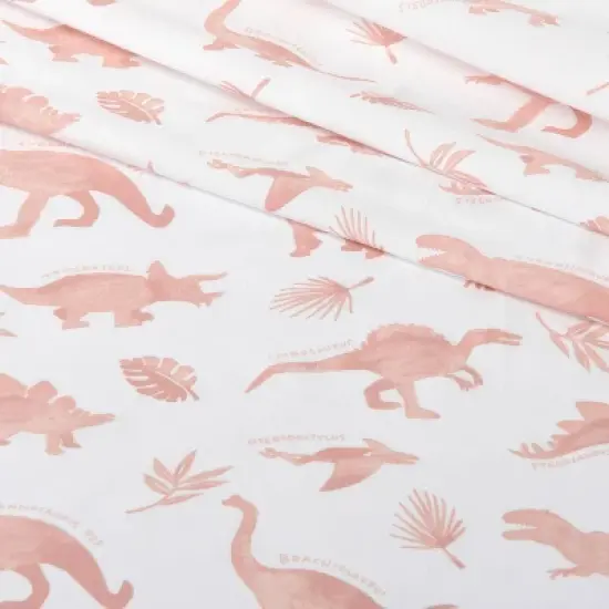 Dinosaur Cotton Kids' Sheet Set Pink - Pillowfort&trade; image {2}