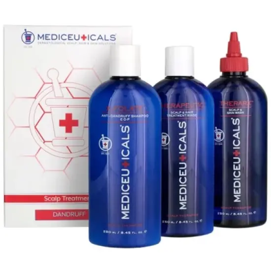 Mediceuticals DANDRUFF Scalp Treatment Kit | Deep Cleanser Removes Dead Skin Cells | Soothing Conditioner | For Severe Dandruff image {3}