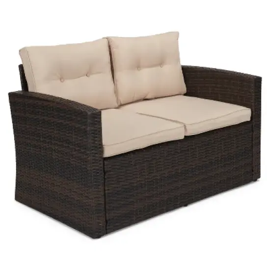 5pc Wicker Outdoor Conversation Set - EDYO LIVING
 image {9}