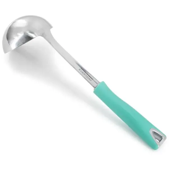 Martha Stewart Everyday Drexler 2 Piece Ladle and Serving Spoon Kitchen Tool Set in Turquoise image {4}