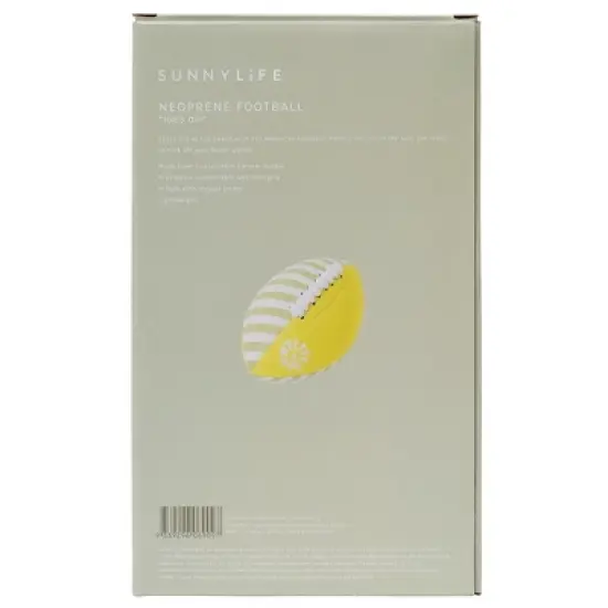 Sunnylife Neoprene Football Tides Out - Citrus Stripe, 9" Inflatable Pool Toy image {6}