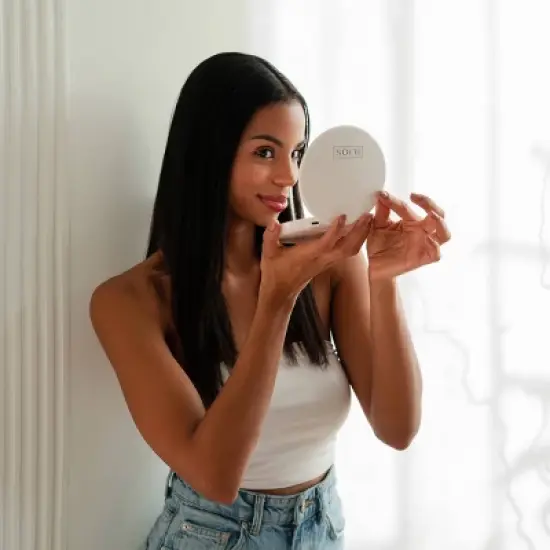 Ilios Lighting Rechargeable LED Compact Makeup Mirror image {2}