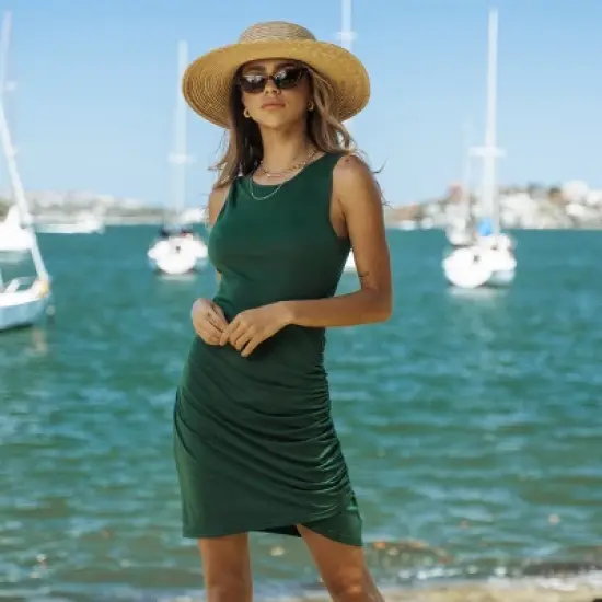 Women's Ruched Mini Tank Dress - Cupshe image {3}