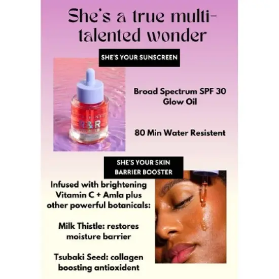 Undefined Beauty R&R Sun Elixir Facial Glow Oil - SPF 30 - 1fl oz image {2}