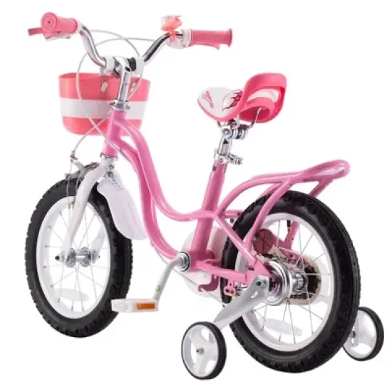 RoyalBaby Little Swan Carbon Steel Kids Bicycle with Dual Hand Brakes, Adjustable Seat, Folding Basket, & Kickstand, for Girls Ages 5 to 9 image {3}