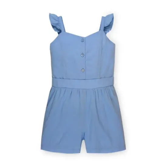 Hope & Henry Girls' Flutter Button Front Romper, Kids image {9}
