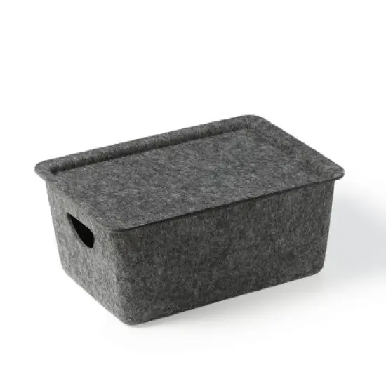 Felt Storage with Lid Charcoal - Bullseye's Playground&trade; image {5}