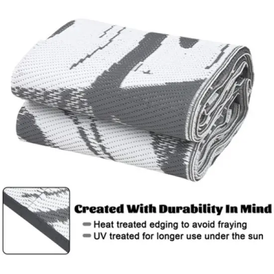 Waterproof Outdoor Rug &ndash; Reversible Plastic Mat for RV, Patio, Deck, Beach, Picnic, Camping, Backyard image {7}