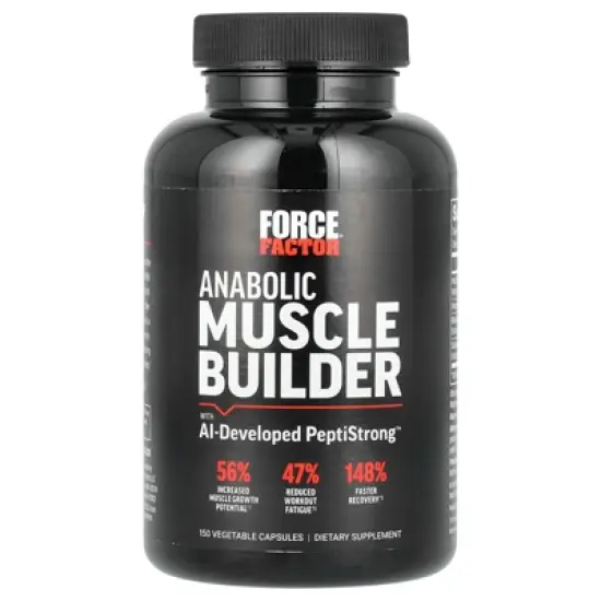 Force Factor Anabolic Muscle Builder With AI-Developed PeptiStrong, 150 Vegetable Capsules image {2}