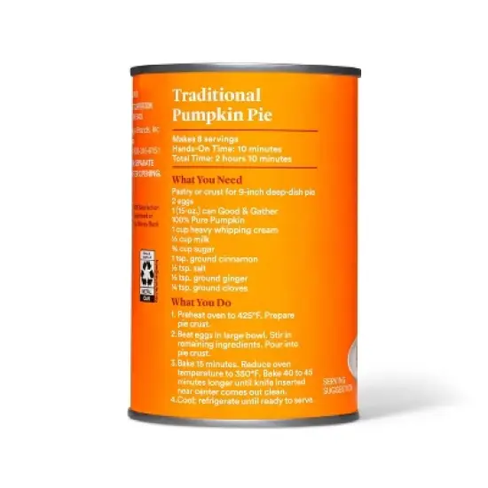 100% Pure Pumpkin - 15oz - Good & Gather&trade; image {2}