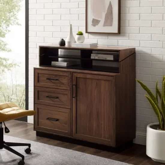 Modern Transitional Flip Down Secretary Desk - Saracina Home image {1}