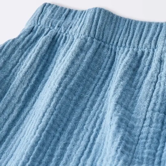 Baby Girls' 2pc Gauze Long Sleeve Top and Bloomer Set - Cloud Island&trade; Blue image {3}