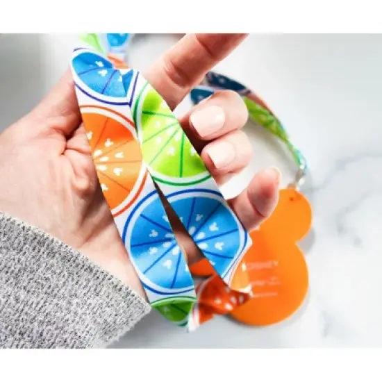 Seven20 Disney Mickey Mouse Fruit Lanyard With Orange Charm image {6}