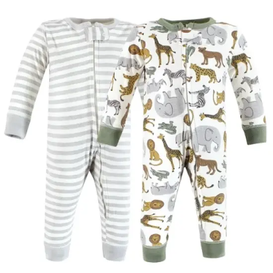 Hudson Baby Cotton Sleep and Play, Rustic Safari image {5}