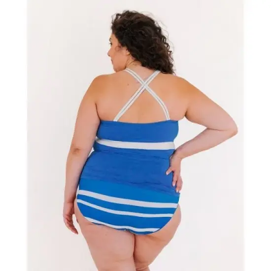 Lime Ricki Women's Capri Keyhole Tankini Top image {3}