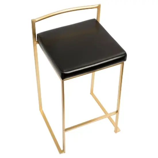 Set of 2 27" Fuji Contemporary Counter Height Barstool - Lumisource image {6}