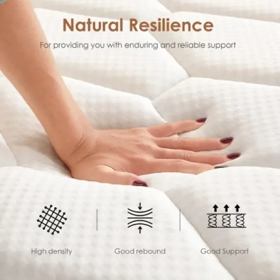 CSBDHOME 12 Inch Hybrid Mattress in a Box with Memory Foam, Strong Edge Support, Medium Firm image {1}