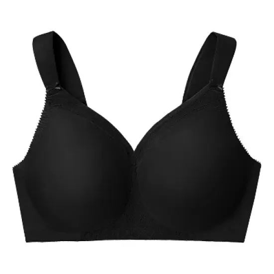 Glamorise Womens MagicLift Seamless T-Shirt Wirefree Bra 1080 Black image {3}