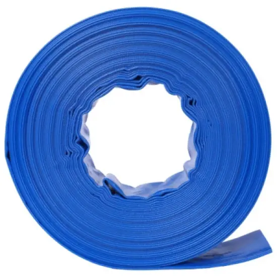 Syemin Drip Irrigation 100Ft Heavy Duty Reinforced Pool Backwash Hose for Swimming Drain Pools Water Discharge with Aluminum Camlock, Blue, 2"*2"*2" image {1}