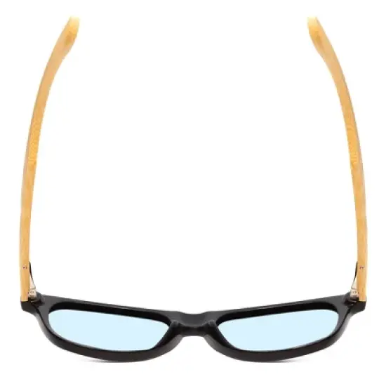 Coyote Eyewear Woodie Reading OR Blue Light Glasses Matte Black Bamboo Wood image {4}