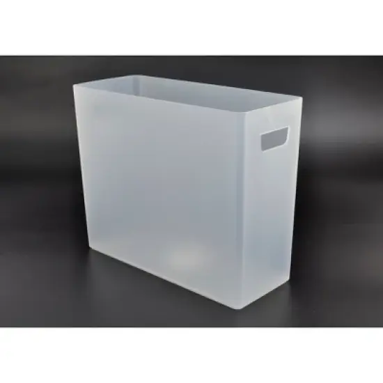 Plastic File Box Clear - Brightroom&trade;: File Organizer with Handle, Polypropylene, 1 Compartment, 12.28" W x 10" H x 5" D image {1}
