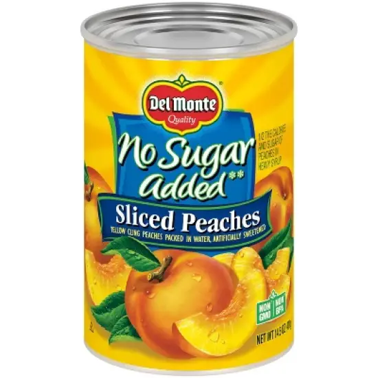 Del Monte No Sugar Added Sliced Peaches 14.5oz image {4}