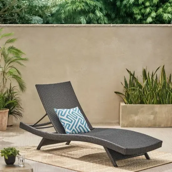 Toscana Wicker Patio Lounge: Christopher Knight Home, Adjustable, All-Weather, Iron Frame image {5}