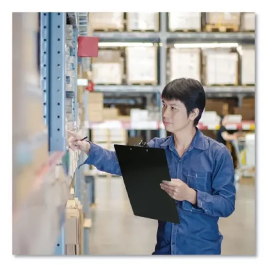 Saunders Aluminum Clipboard, 1" Clip Capacity, Holds 8.5" x 14" Sheets, Black image {3}