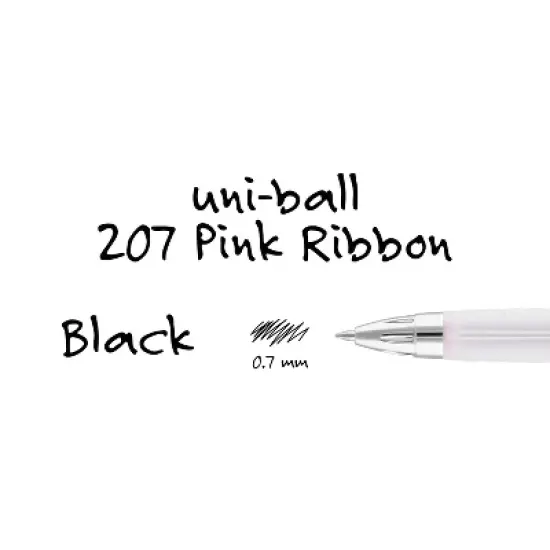 uni-ball 207 Retractable Gel Pen 0.7mm Ink Pink Barrel 2003896 image {6}