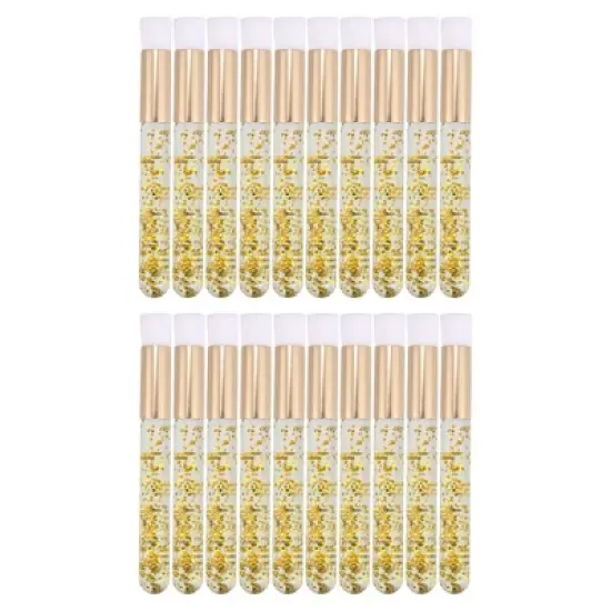 Unique Bargains 20 Pcs Makeup Brush Set, Travel Blending Foundation Contour Concealer Blusher Brush 10x1cm image {9}