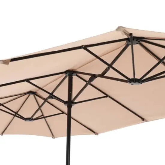 13' x 6.5' Rectangular Outdoor Patio Market Umbrella - Captiva Designs image {2}