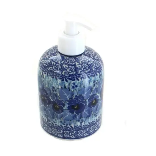 Blue Rose Polish Pottery 573 Ceramika Artystyczna Soap Dispenser image {4}