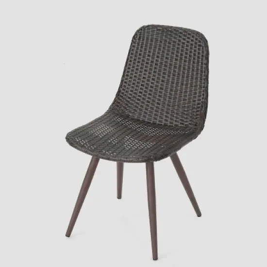 Jude Caleb 5pc Wicker Dining Set - Brown - Christopher Knight Home image {3}