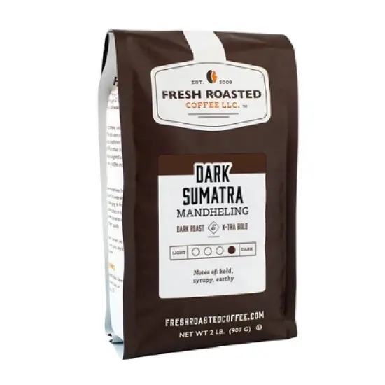 Fresh Roasted Coffee, Dark Sumatra Mandheling, Ground Coffee image {4}